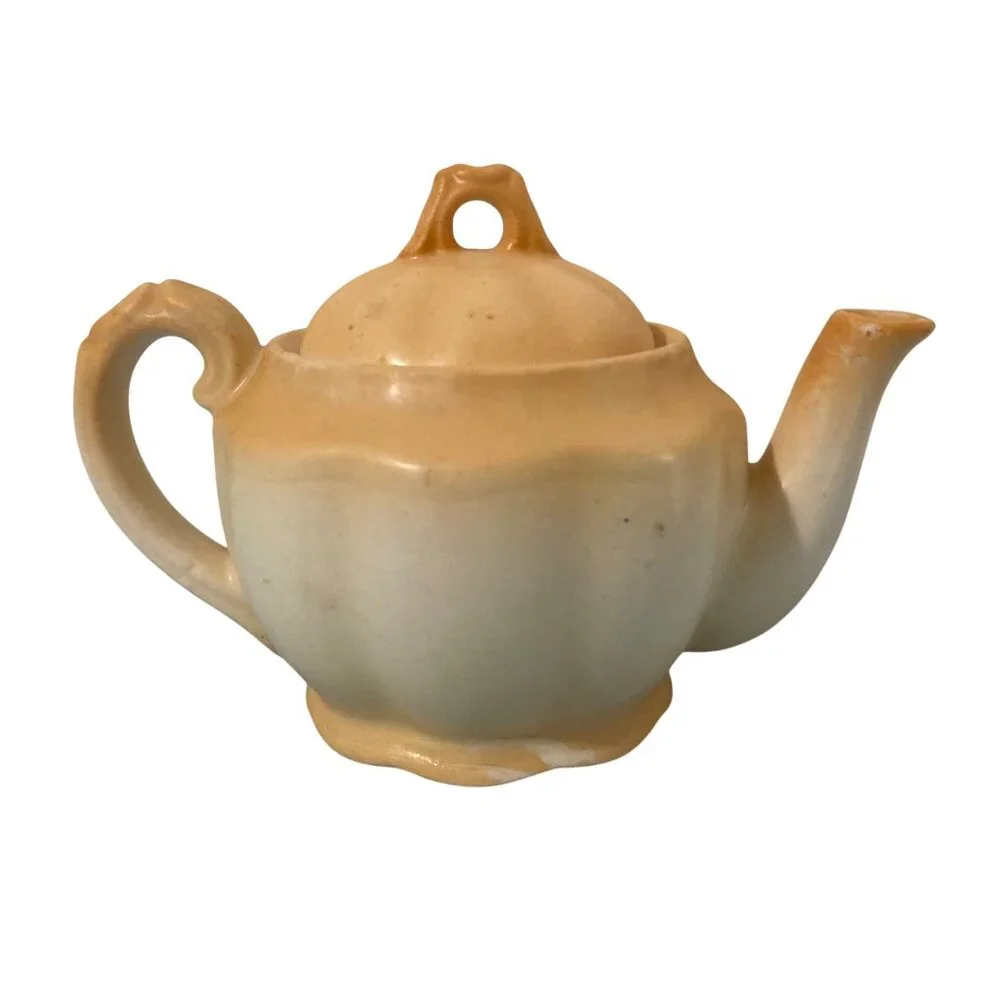Antique Hand Painted Czechoslovak Mini Teapot